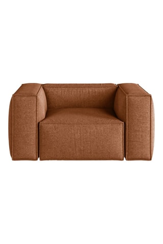 Fauteuil Aveiro - Marron - En tissu chenille