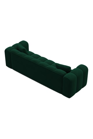 Canapé convertible Astro - Vert foncé - 3 places - En velours - Couchage 198 x 142 cm