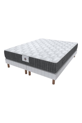 Ensemble matelas à mémoire de forme et sommier Chateaubriant - Epaisseur 28 cm - Mi-ferme