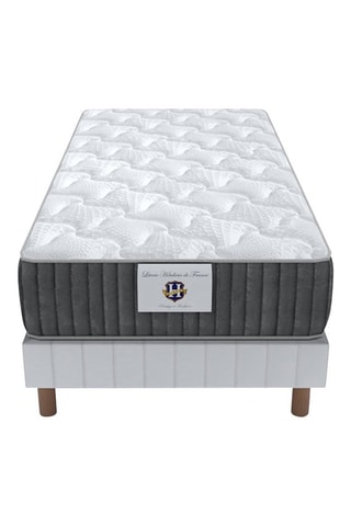 Ensemble matelas à mémoire de forme et sommier Chateaubriant - Epaisseur 28 cm - Mi-ferme