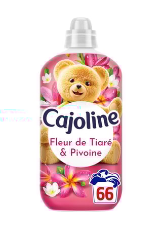 6 x Adoucissant Cajoline Créations - Fleur de tiaré et Pivoine - 66 lavages