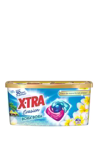 6 x Lessive x-tra evasion bora bora - Fleur de monoï et lait d'aloé - 28 lavages