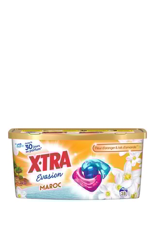 6 x 	Lessive trio-caps evasion maroc - Fleur d'oranger et lait d'amande - 28 lavages