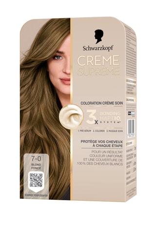 3 x Coloration cheveux Crème Supreme 7-0 blond foncé naturel - 182 g