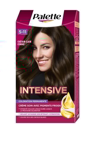 3 x Coloration cheveux palette 5.11 châtain clair cendré - 115 g