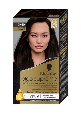 3 x Coloration cheveux Oléo suprême 3.10 châtain foncé - 115 g
