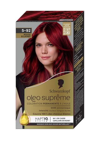 3 x Coloration cheveux Oléo suprême 5.92 rouge éclatant - 115 g
