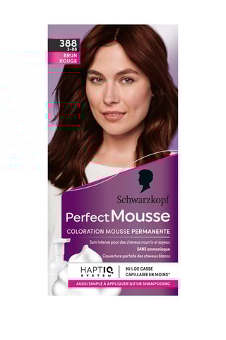 3 x Coloration Perfect Mousse Schwarzkopf - Brun rouge 388