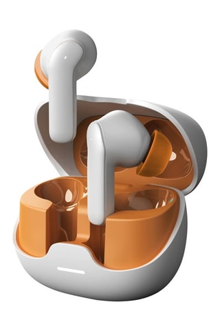 Auricolari wireless TWS - Bianco e arancione