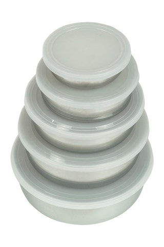 5 recipienti in acciaio inossidabile - 200/350/570/900/1300 ml