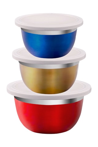 3 recipienti in acciaio inossidabile - 0,75/1,25/1,5 l