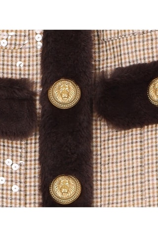 Veste - Multicolore et marron foncé