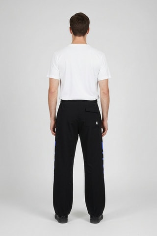 Jogging en coton biologique - Noir et bleu