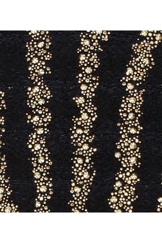 Jupe droite en chanvre et lin - Noir et doré