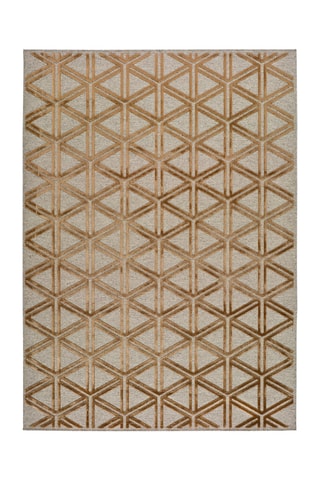 Tapete em lã Acobreado e cinzento