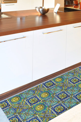 Vloerkleed Ricci Sorrento - Blauw en Geel