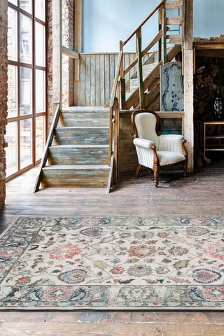 Tapete Parma 21 Bege e azul