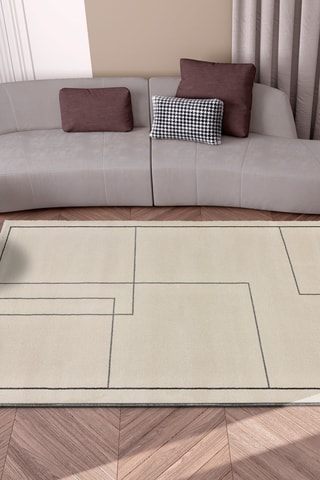 Tapete Los Angeles Lines Creme e preto