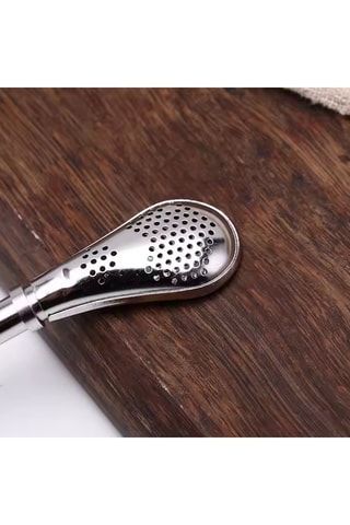 Paille en acier inoxydable - Gris