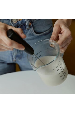 Mousseur à lait électrique en acier inoxydable - Noir