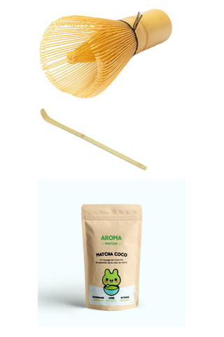 Matcha Coco - Sachet de 30 g, cuillère pour matcha et fouet en bambou