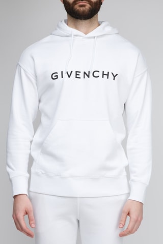 Sweat slim à capuche - Blanc