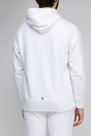 Sweat slim à capuche - Blanc