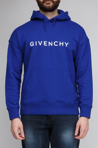 Sweat slim à capuche - Bleu