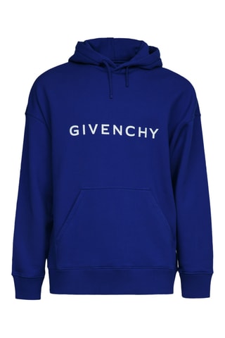 Sweat slim à capuche - Bleu