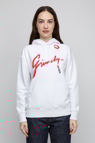 Sweat regular à capuche - Blanc