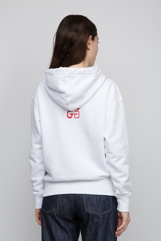 Sweat regular à capuche - Blanc