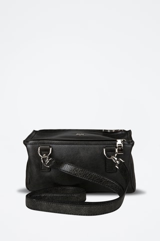 Sac bandoulière en cuir Pandora Basic - Noir