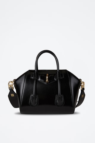 Sac à main en cuir Antigona Basic Mini - Noir