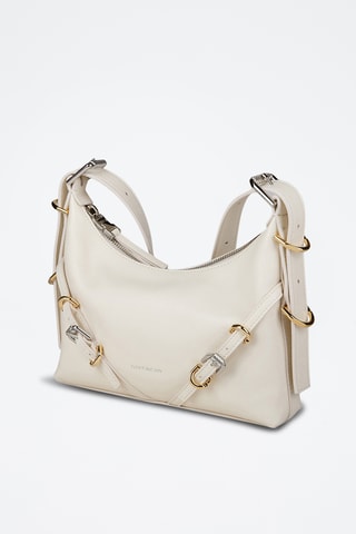 Sac bandoulière en cuir Voyou Basic Mini - Ivoire