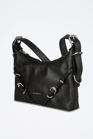 Sac bandoulière en cuir Voyou Basic Mini - Noir
