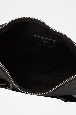 Sac bandoulière en cuir Voyou Basic Mini - Noir