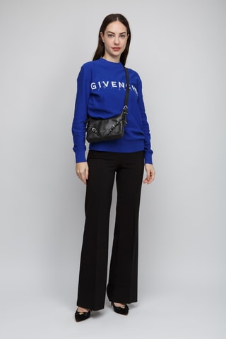 Sac bandoulière en cuir Voyou Basic Mini - Noir