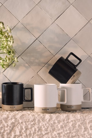 2 canecas em cerâmica - 40 cl