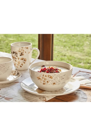 6 tigelas Madison Poesia em porcelana - 630 ml