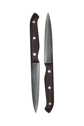 2 facas de bife em aço inoxidável