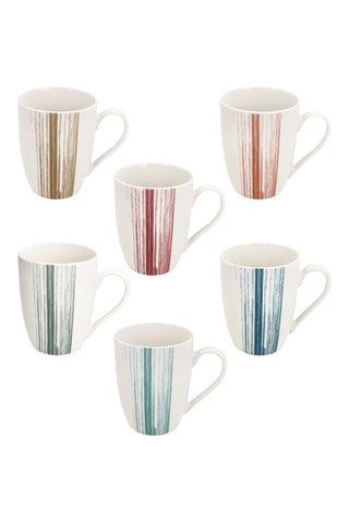 6 canecas em porcelana Iris - 32 cl