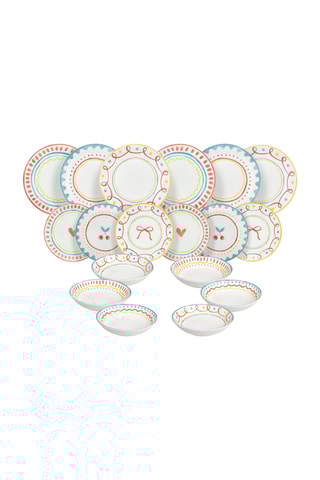 Serviço em porcelana Cherry Pop - 18 peças