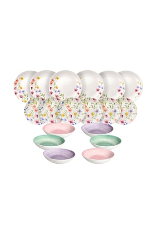 Serviço em porcelana Petals - 18 peças