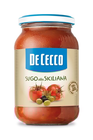 6 x Salsa de tomate con aceitunas - Salsa siciliana (tomate, aceitunas, alcaparra) - 400 g