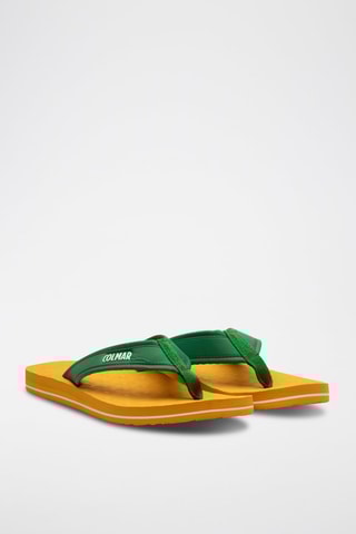 Chinelos de dedo - Amarelo e verde