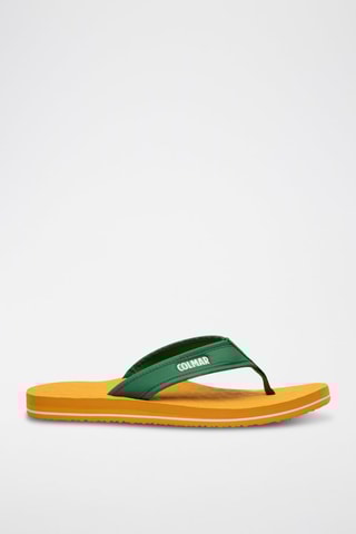 Chinelos de dedo - Amarelo e verde