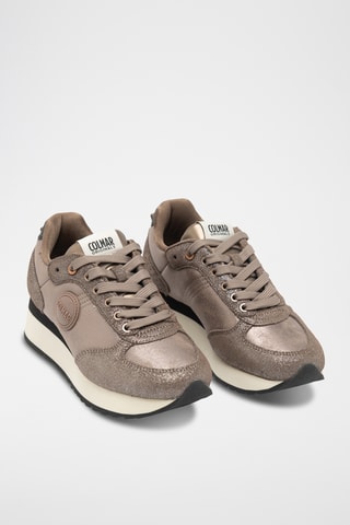 Sapatilhas em nobuck com cunha - Toupeira