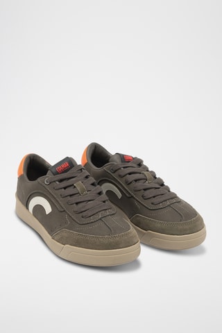 Sapatilhas em couro - Castanho