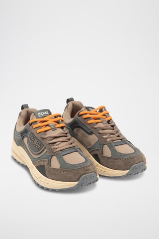 Sapatilhas em couro - Castanho