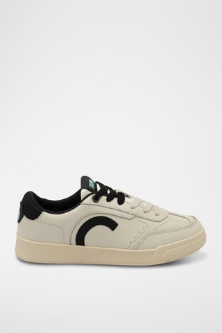 Sapatilhas em couro - Bege